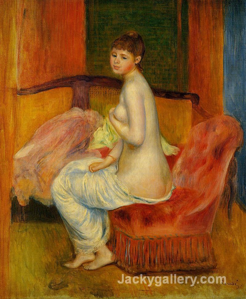 Seated Nude (At East) by Pierre Auguste Renoir paintings reproduction